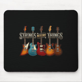 Saiten Vor Lustigen Männern Vintage-Akustik Mousepad
