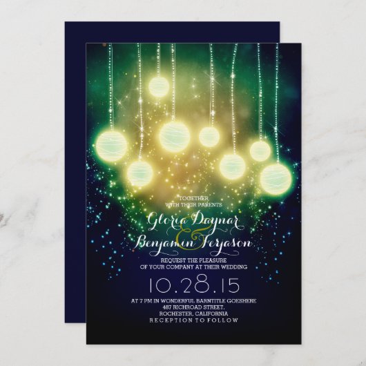 Saitenleuchten & Laternen im Freien laden zu einer Einladung (Vorne/Hinten)