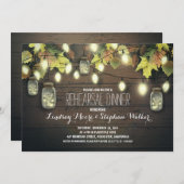 Saitenleuchten Massakirschen fallen Probe Dinner Einladung (Vorne/Hinten)