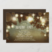 Saitenleuchten rustikale Einladung (Vorne/Hinten)