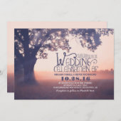 Saitenleuchten rustikale Hochzeitseinladung Einladung (Vorne/Hinten)