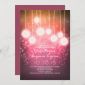 Saitenleuchten und Laternen schimmern Probe-Dinner Einladung (Vorne/Hinten)