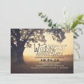 Saitenleuchter rustikaler Hochzeitstag Einladung (Stehend Vorderseite)