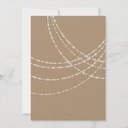 Saitenlicht Hochzeitstag Vow Renewal Einladung (Rückseite)