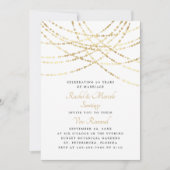 Saitenlicht Hochzeitstag Vow Renewal Einladung (Vorderseite)