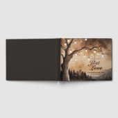 Saitenlichter auf einer romantischen Hochzeit mit  Gästebuch (Voll)