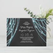 Saitenlichter Chic Probe Dinner Einladungen (Stehend Vorderseite)