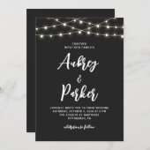 Saitenlichter - Einladung zur Hochzeit (Vorne/Hinten)