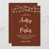 Saitenlichter - Einladung zur Hochzeit (Vorne/Hinten)