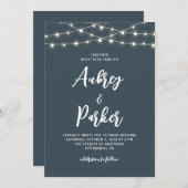 Saitenlichter - Einladung zur Hochzeit (Vorne/Hinten)