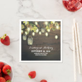 Saitenlichter fallen mason jars rustikale Hochzeit Serviette (Beispiel)
