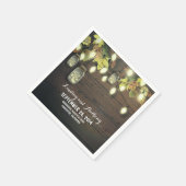 Saitenlichter fallen mason jars rustikale Hochzeit Serviette (Ecke)