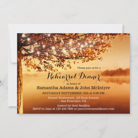 Saitenlichter Herbst Probe Einladung (Vorderseite)