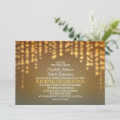 Saitenlichter Moderne Hochzeitseinladung Einladung (Stehend Vorderseite)