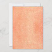 Saitenlichter pfirsich und goldene rustikale Hochz Einladung (Rückseite)