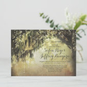 Saitenlichter rustikale Baumernte lädt ein Einladung (Stehend Vorderseite)