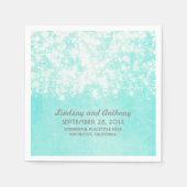 Saitenlichter Vintage blaue Hochzeit Serviette (Vorderseite)