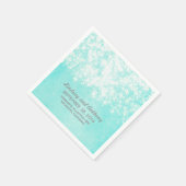 Saitenlichter Vintage blaue Hochzeit Serviette (Ecke)