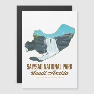 Saiysad Nationalpark, Saudi-Arabien Magnetkarte