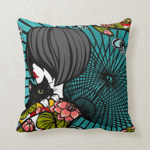 SajuArt Zen "Neko Koi Koi" PillowWe Kissen