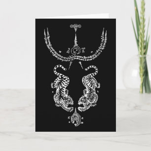 Sak Yant Muay Thai Kickboxen Tattoo asiatische Kul Karte