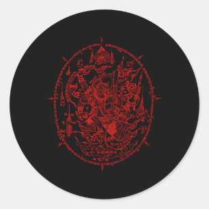 Sak Yant Thailand Tattoo Magisch Thai Tattoos Thai Runder Aufkleber