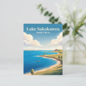 Sakakawea-See Postkarte (Stehend Vorderseite)