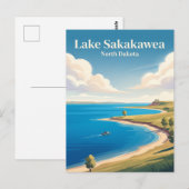 Sakakawea-See Postkarte (Vorne/Hinten)