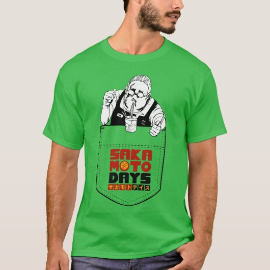 Sakamoto days pocket T-Shirt (Vorderseite)
