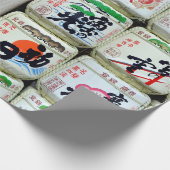 Sake-Checks von Ise Shrine, Japan  Geschenkpapier (Ecke)