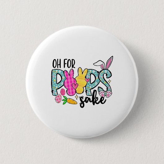Sake Funny Easter Bunny Print Gles Happy Oaster Wo Button (Vorderseite)