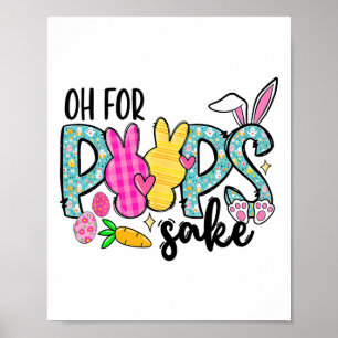 Sake Funny Easter Bunny Print Gles Happy Oaster Wo Poster