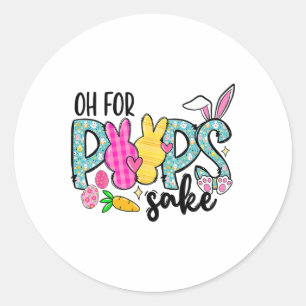 Sake Funny Easter Bunny Print Gles Happy Oaster Wo Runder Aufkleber