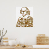 Sakespeare Textdesign braun Poster (Küche)