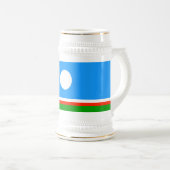 Sakha Flag Bierglas (VorderseiteRechts)
