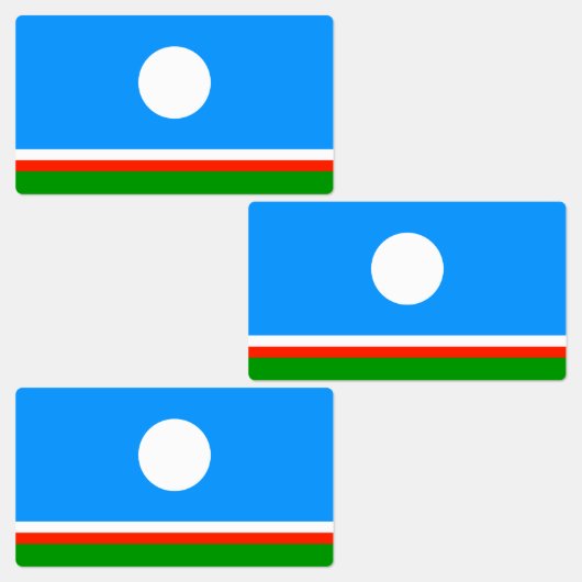 Sakha Flag Etiketten (Gruppe)