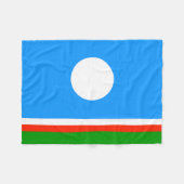 Sakha Flag Fleecedecke (Vorderseite (Horizontal))