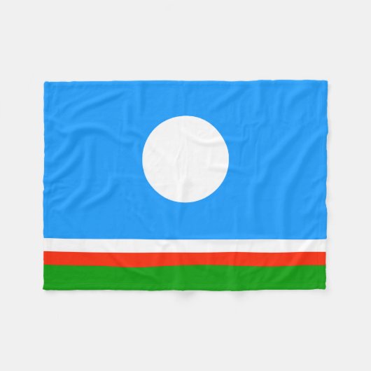 Sakha Flag Fleecedecke (Vorderseite (Horizontal))