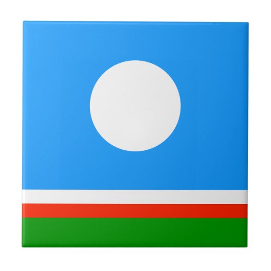 Sakha Flag Fliese (Vorderseite)