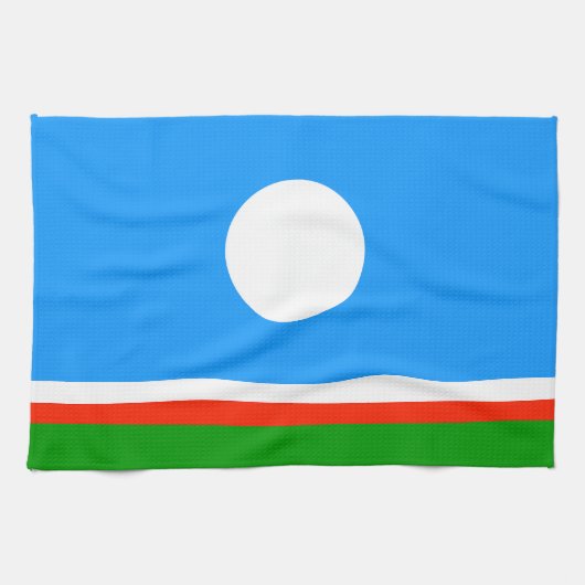 Sakha Flag Geschirrtuch (Horizontal)