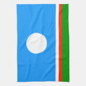 Sakha Flag Geschirrtuch (Vertikal)