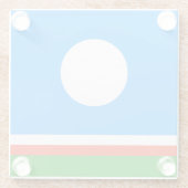 Sakha Flag Glasuntersetzer (Rückseite)