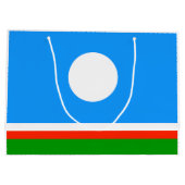 Sakha Flag Große Geschenktüte (Rückseite)