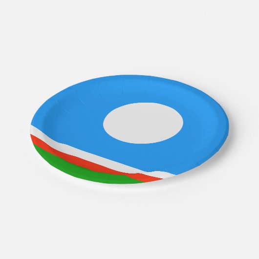 Sakha Flag Pappteller (Schrägansicht)