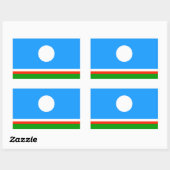 Sakha Flag Rechteckiger Aufkleber (Blatt)