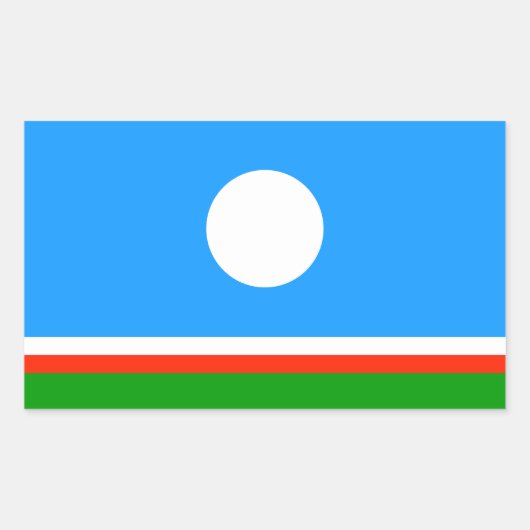 Sakha Flag Rechteckiger Aufkleber (Vorderseite)