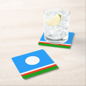 Sakha Flag Rechteckiger Pappuntersetzer (Vor Ort)