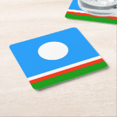 Sakha Flag Rechteckiger Pappuntersetzer (angewinkelt)