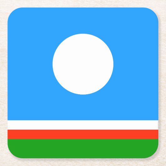 Sakha Flag Rechteckiger Pappuntersetzer (Vorderseite)