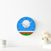 Sakha Flag Runde Wanduhr (Zuhause)